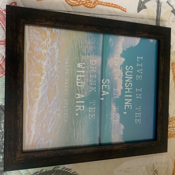 Framed Inspirational Ocean Print - Picture 9 of 9